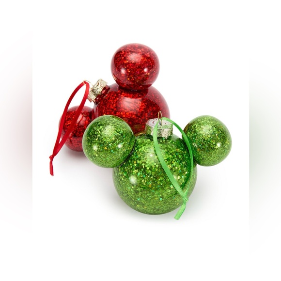 Disney Mickey Mouse Icon Ornaments,4 Glass Ornament Set,NWT - Picture 2 of 5